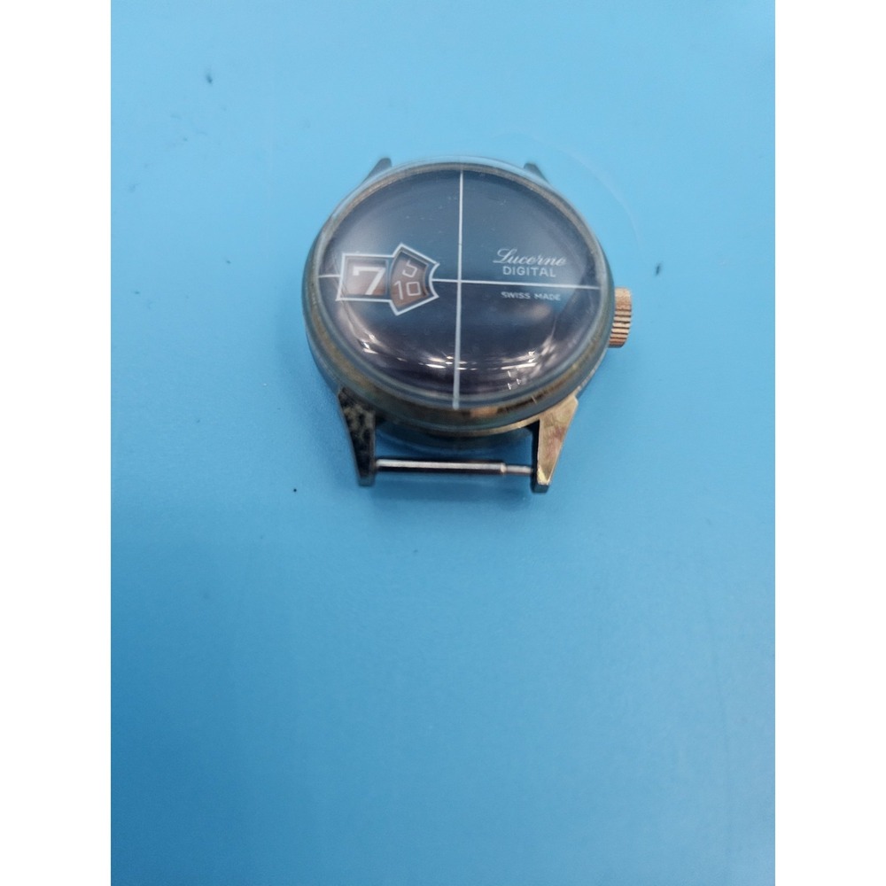 Vintage Lucerne Digital Swiss Jump Hour Watch